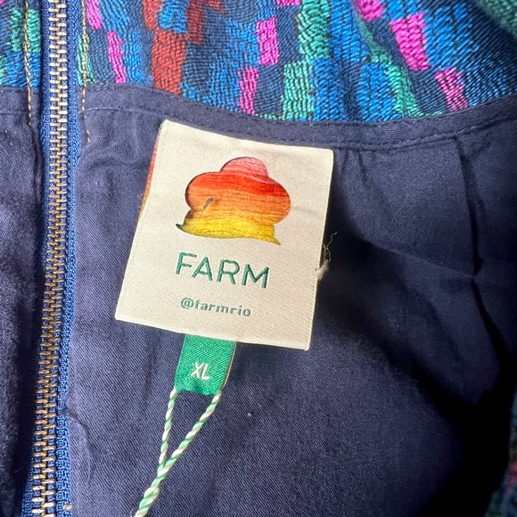 Farm Rio Tapestry Scarf Blue Quilted Mini Skirt  - Size XL - NEW - Picture 4 of 6